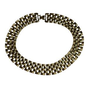 Vintage Panther Link Collar Necklace, Gold-Tone Metal